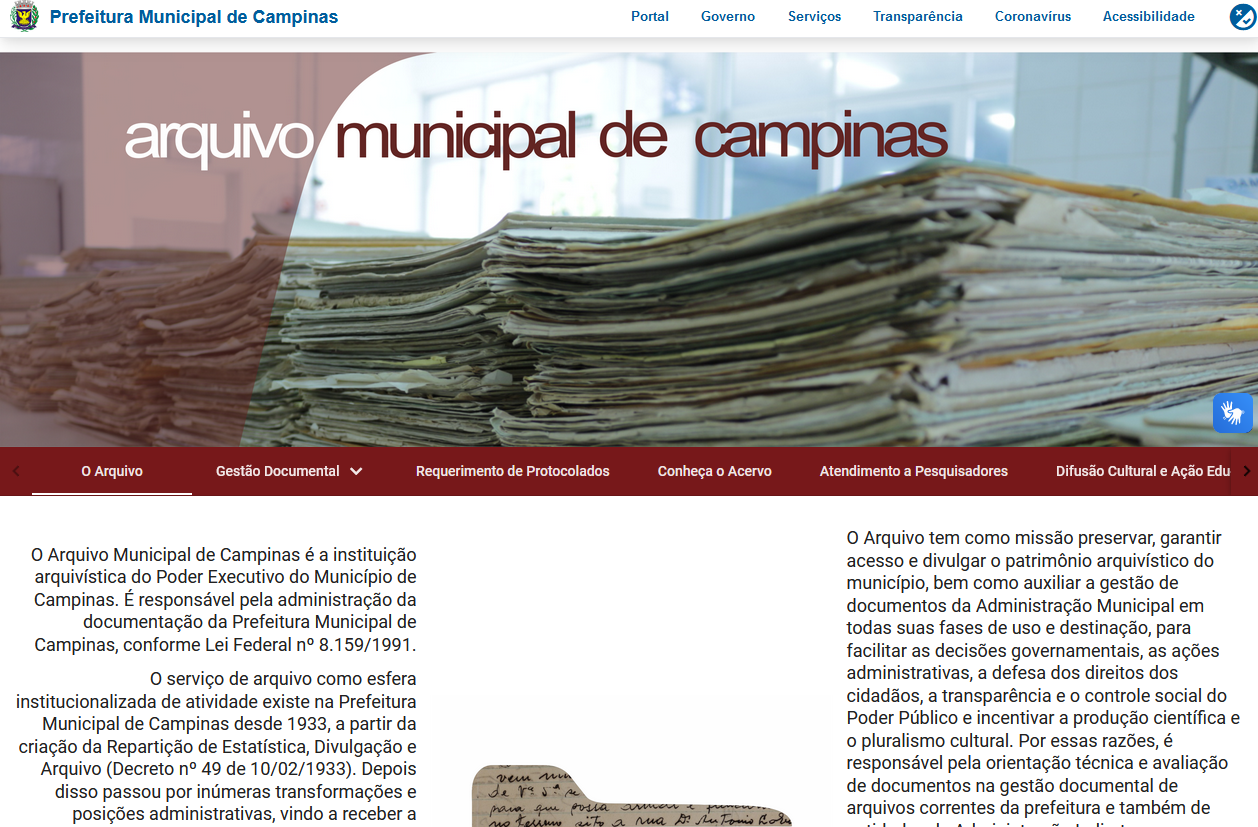 Arquivo Municipal de Campinas lança site exclusivo com documentos históricos